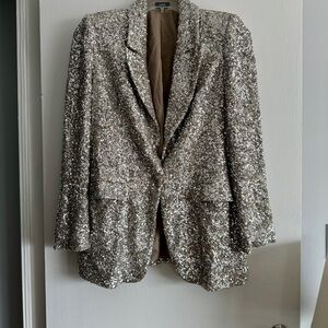 Express Silver Sequin Blazer